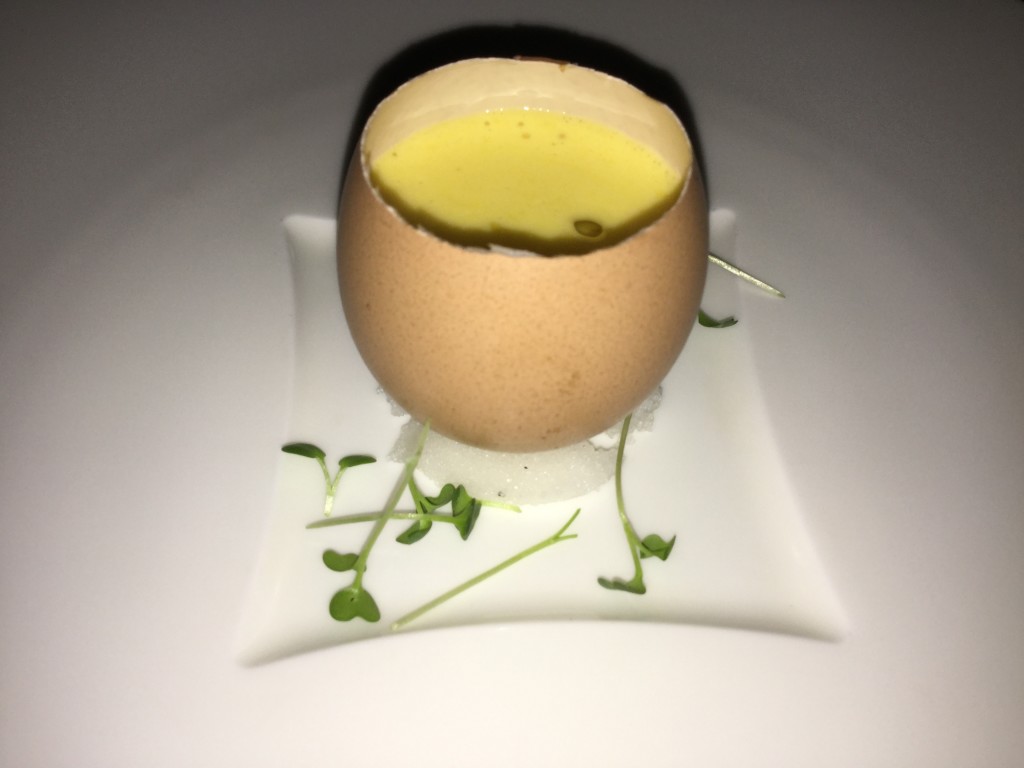 Egg custard with prawn ragout - just divine