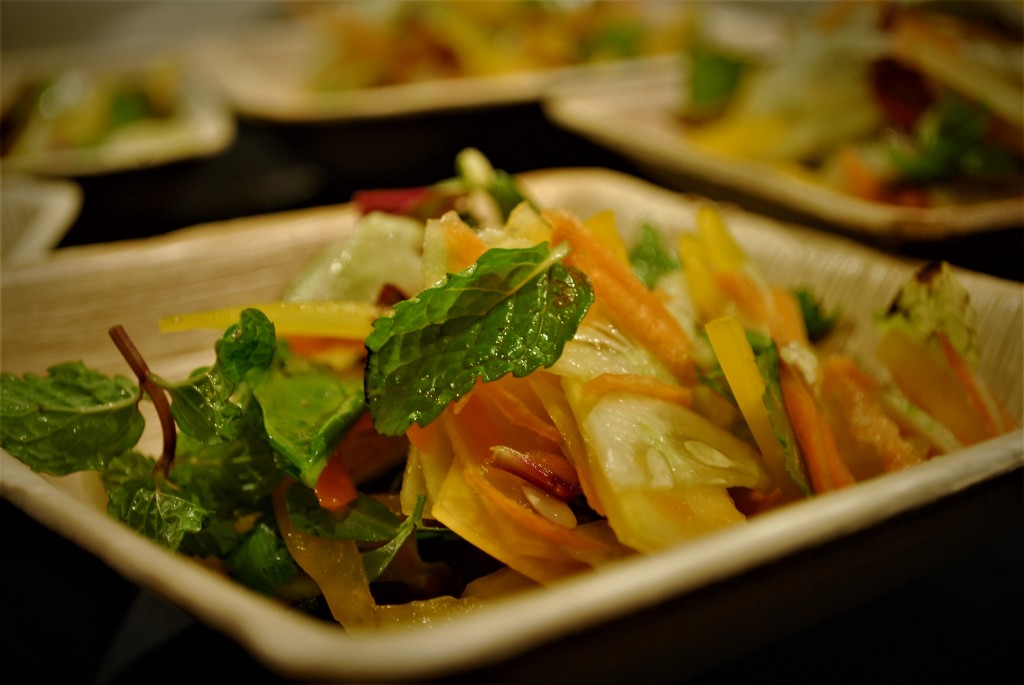 Vegan cookery workshop salad in a bowl