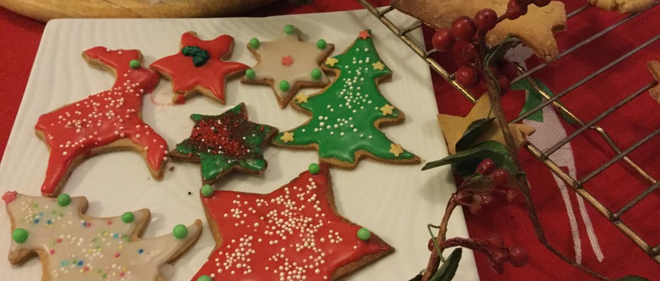 Christmas  baking and Santa colours